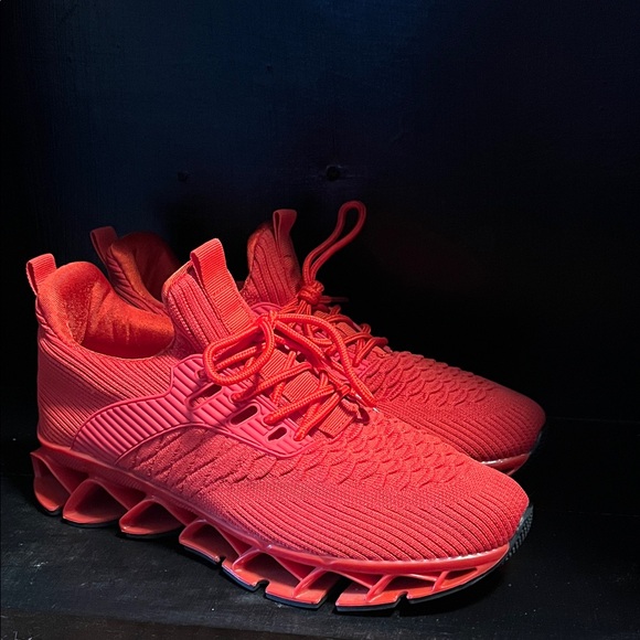 Women's Fun Red Sneakers - Picture 3 of 8